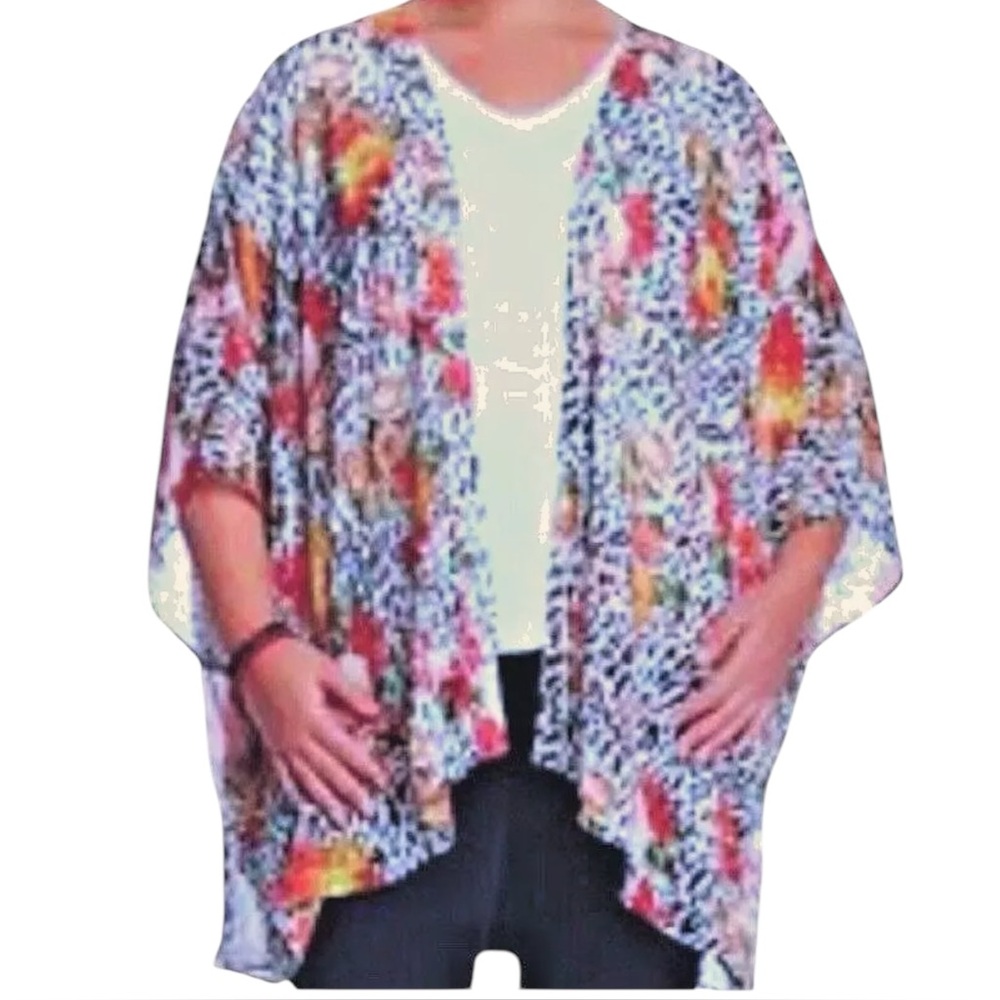 Knit Back Kimono Robe / Cover Up XSmall Small Oversized WEAR 2 WAYS Daniel Rainn